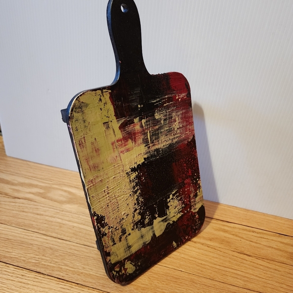 Handcrafted Charcuterie Board Table Tray Decor Artwork HandPainted Abstract - Picture 9 of 16